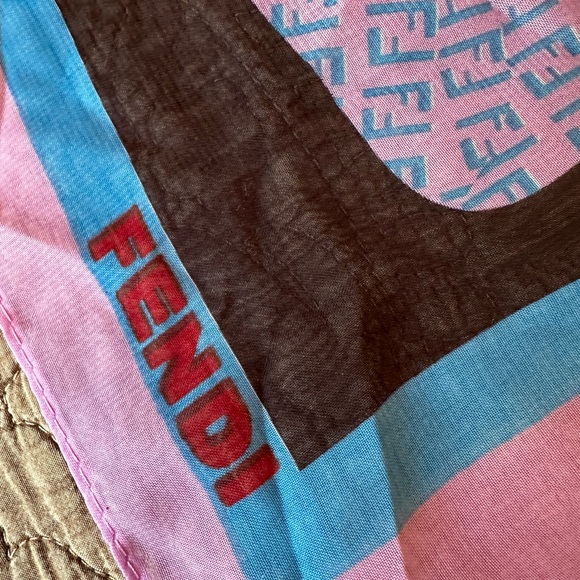 Fendi Accessories - Fendi Vibrant Multicolor Silk Scarf
